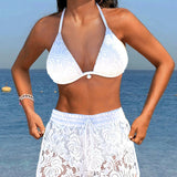 Laluna® | Elegante bikini in pizzo monocolore
