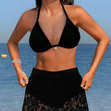 Laluna® | Elegante bikini in pizzo monocolore