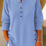 NEVA | BUTTON HENLEY TUNIC