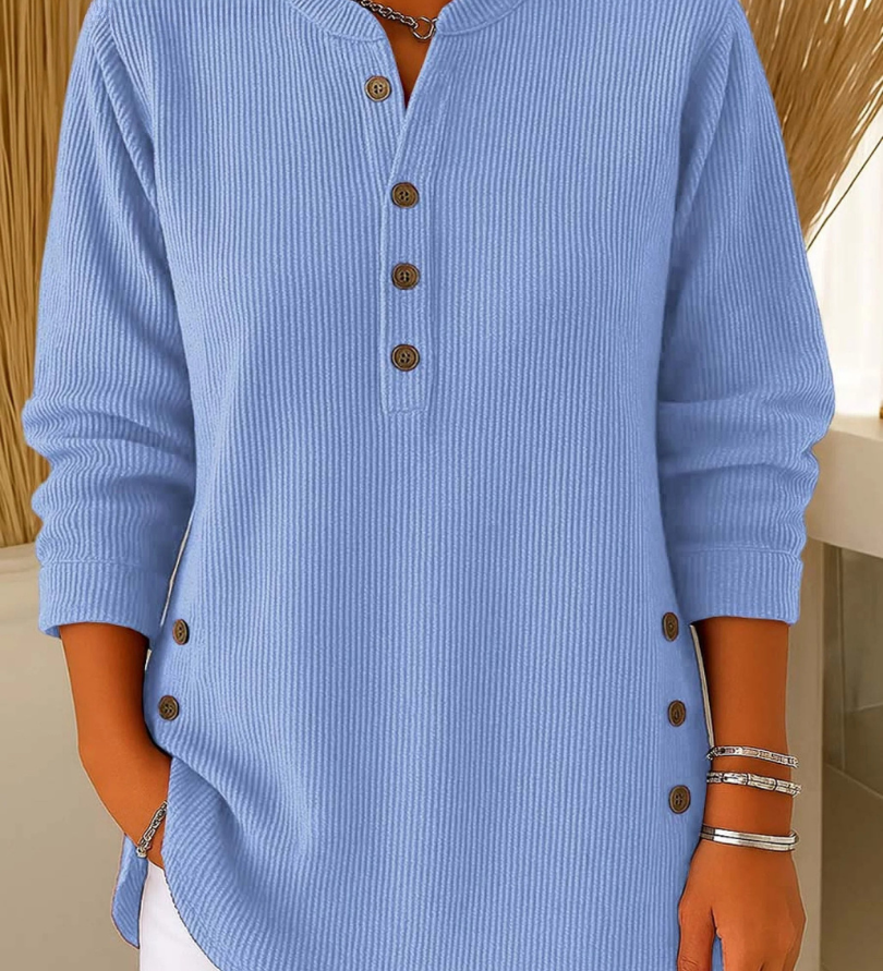 NEVA | BUTTON HENLEY TUNIC