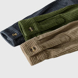 Rafael | Camicia in velluto a coste marrone