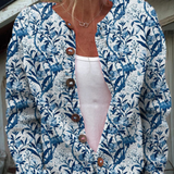 TIVERLY | Vintage Floral Cardigan with Front Buttons