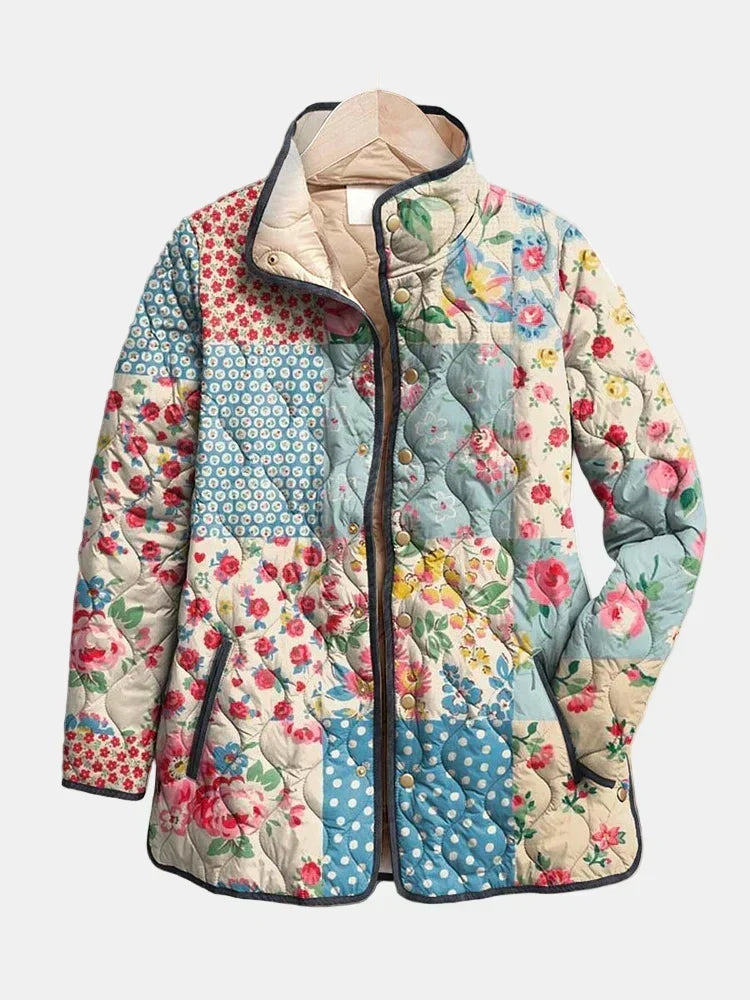 Zarae | Giacca Trapuntata Floreale Elegante per Donne