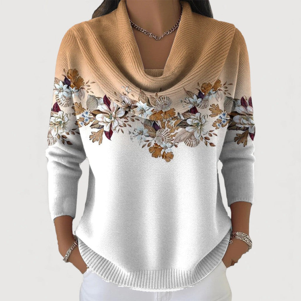 Gabriela – Maglione floreale con colletto Sophie Milano