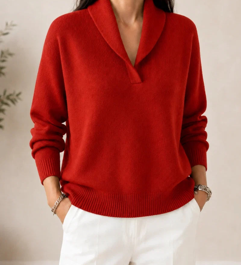 ANTONINE - SOFT V-NECK JUMPER FOR WOMEN