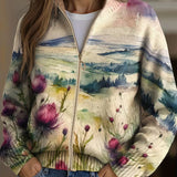 Zelda™ | Cardigan con Zip e Motivo Scozzese