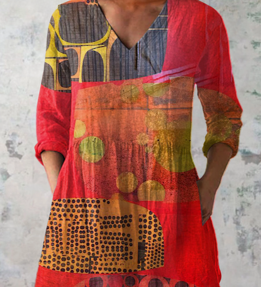Lucie | Blusa Lunga con Scollatura a V Elegante
