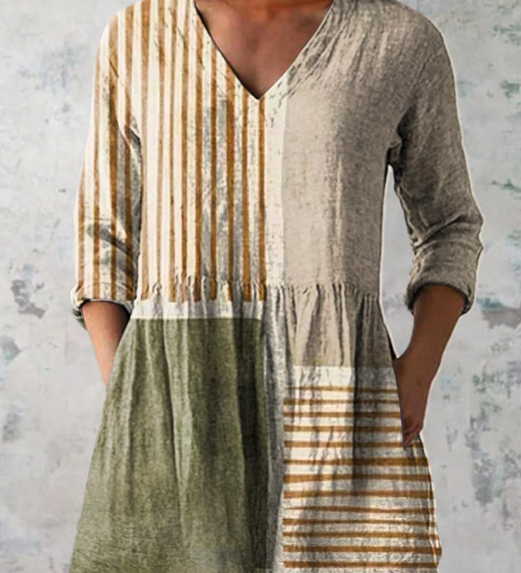 Camille | Blusa Lunga con Scollo a V Elegante