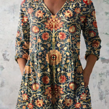 "Celine | Camicia Lunga con Scollo a V".