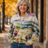 Zelda™ | Cardigan con Zip e Motivo Scozzese