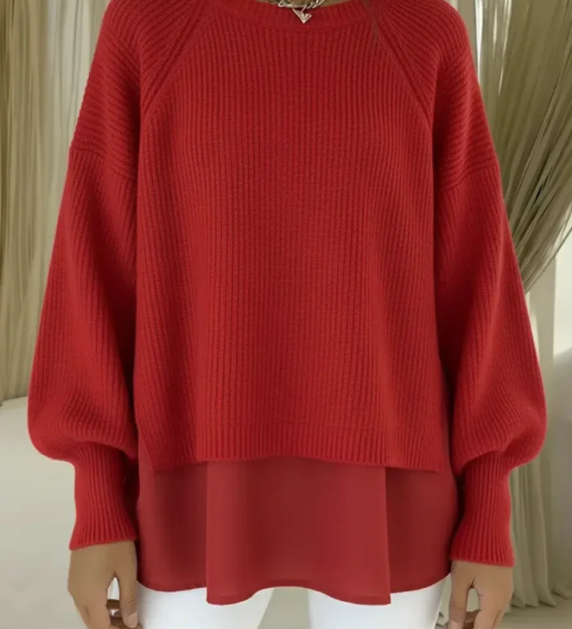 KESTLYN | LAYERED-LOOK SWEATER