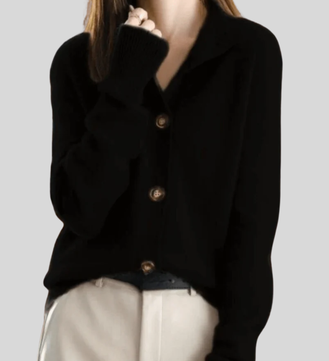 Claire | Retro-Style Cashmere Cardigan