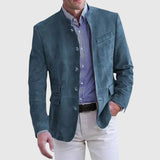 Logan | Giacca in Suede Chiaro dallo Stile Sofisticato