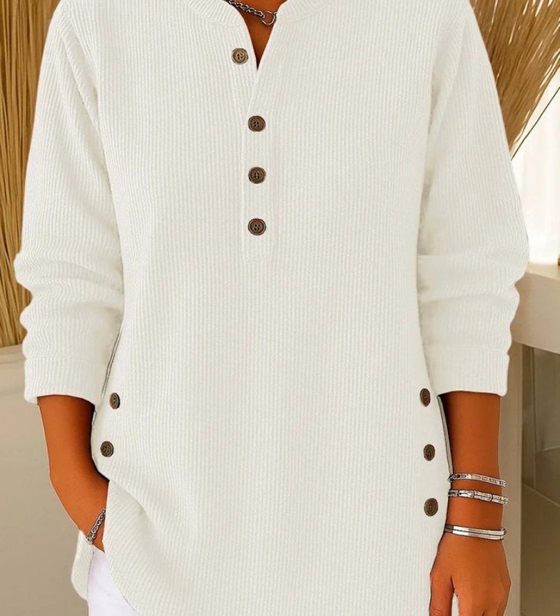 NEVA | BUTTON HENLEY TUNIC