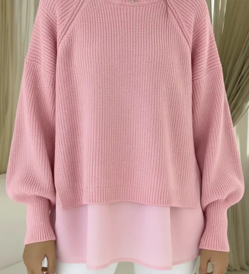 KESTLYN | LAYERED-LOOK SWEATER