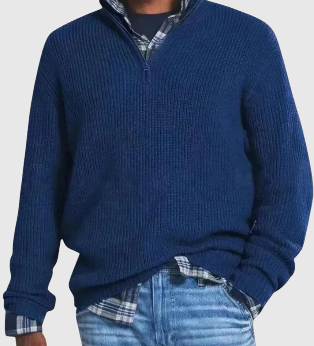 René | Maglione con zip Diego