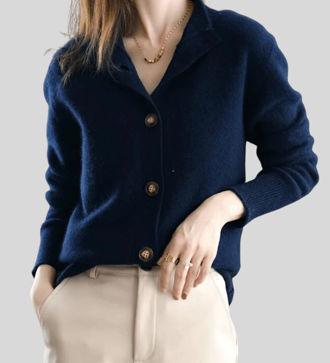Claire | Retro-Style Cashmere Cardigan
