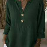 LUCINDA | Henley Top with Buttons