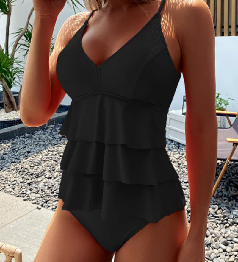 Lia - Costume da Bagno Elegante con Dettagli in Pizzo Chic