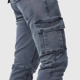 Vasil | Pantaloni Marino Cargo Stretch