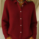 Katrina | Textured Knit Button Cardigan