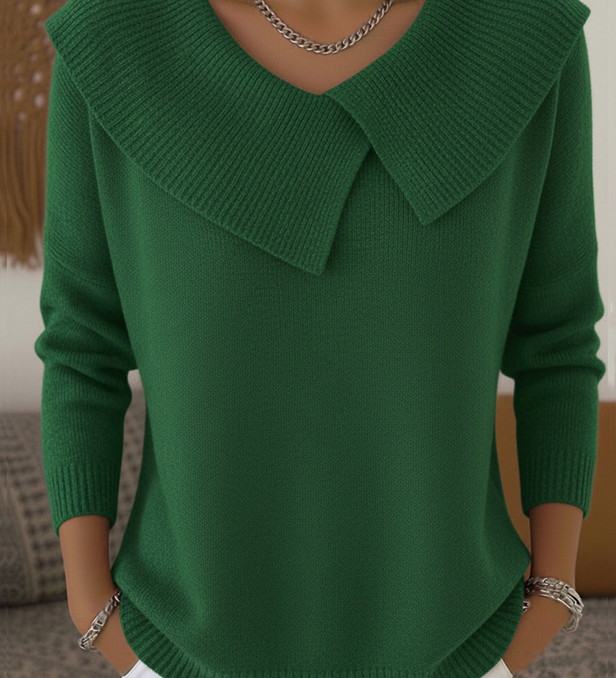 SUNNORA | WARM SWEATER WITH SOFT COLLAR