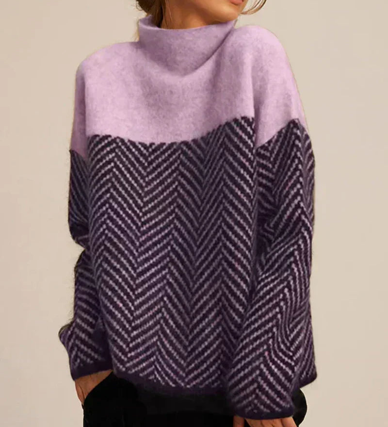 Norah | Maglione in Cotone con Collo Alto Elegante