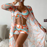 Laluna® | Set di Bikini a 3 Pezzi con Motivo Stampato
