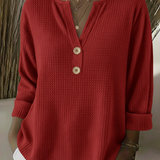 LUCINDA | Henley Top with Buttons