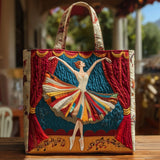 Borsa artigianale trapuntata con ballerina elegante