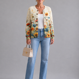 Tansy™ | Cardigan Vintage con Stampa Floreale