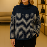 Norah | Maglione in Cotone con Collo Alto Elegante