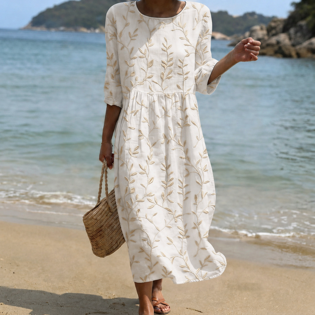 Blanca – Abito con Ricamo Floreale Sophie Milano