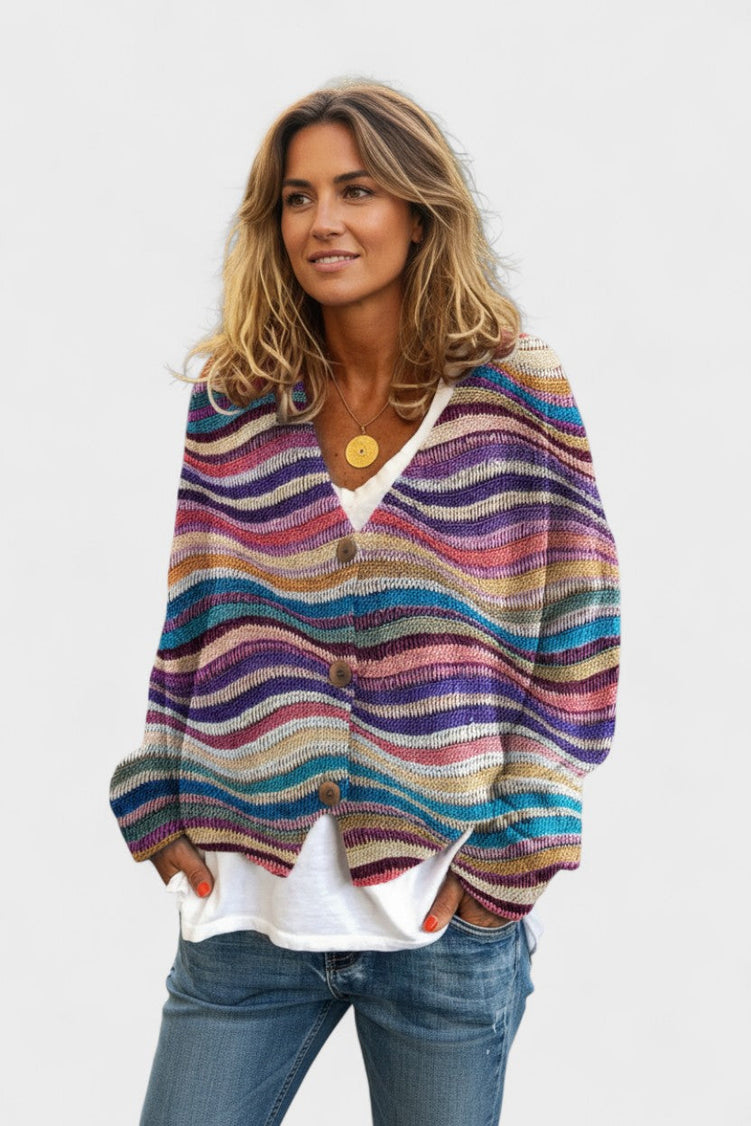 Fran™ | Cardigan vivace con bottoni Sophie Milano
