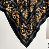 Galina Musta Foulard (100 % Seta - 88 cm)
