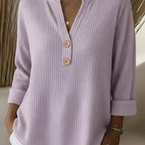 LUCINDA | Henley Top with Buttons