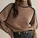 Donna | Elegante Maglione con Collo Alto