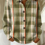 Hazel Checkered Button Cardigan | Olive