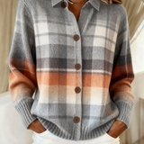 Marlene | Warm Ombre Check Cardigan
