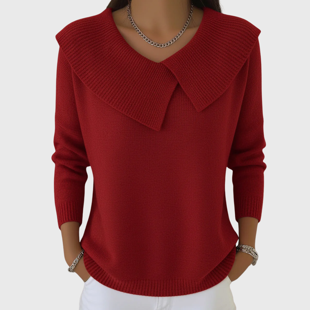 Karolína – Maglione elegante a maglia con colletto distintivo Sophie Milano