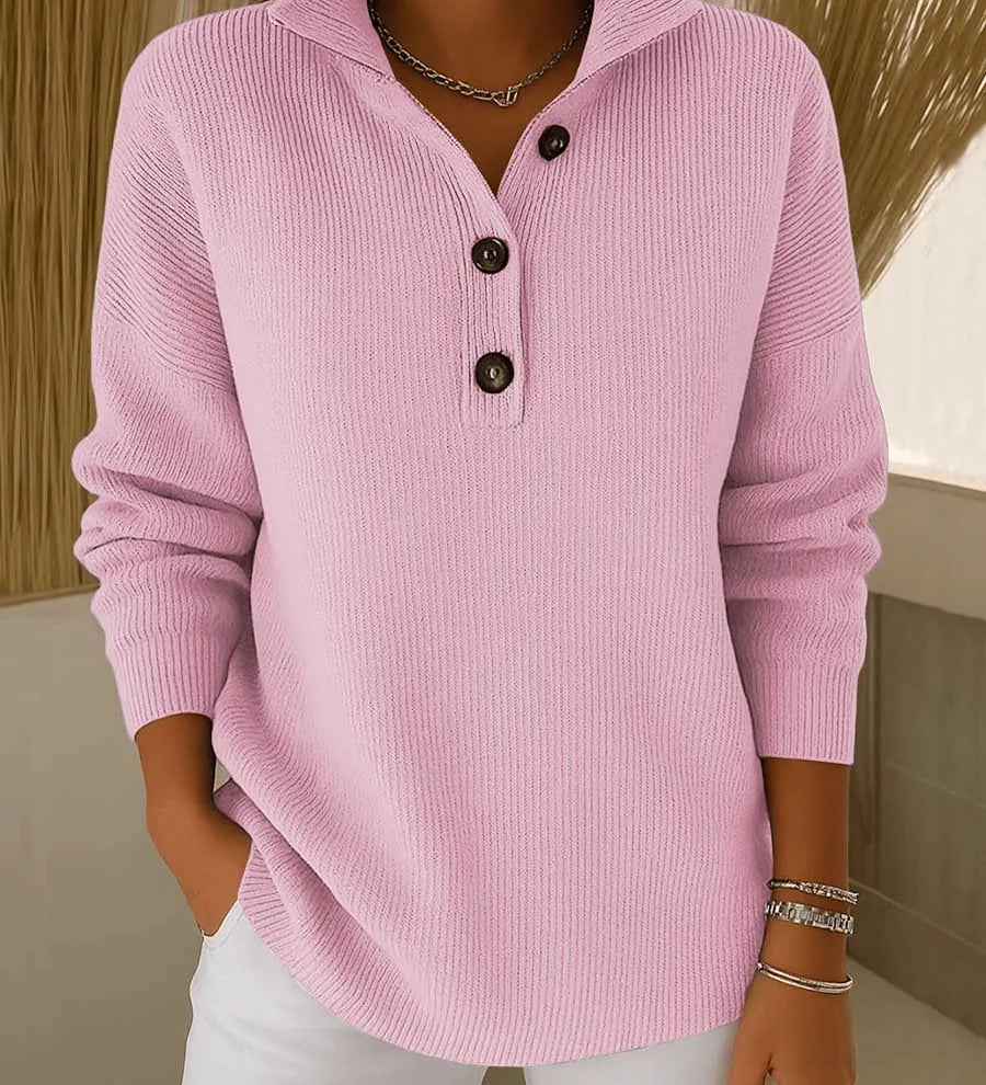 FLORENCE | V-NECK POLO SWEATER