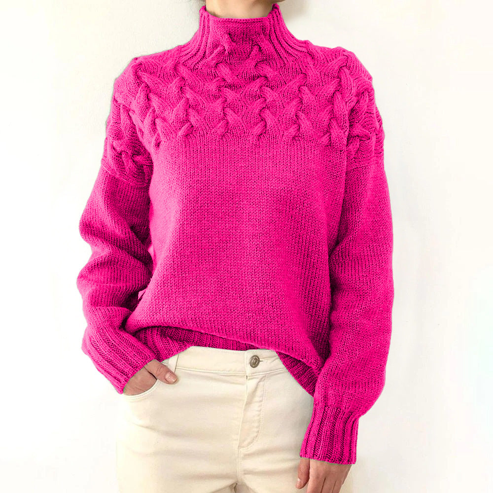 Elena | Maglione caldo con collo alto