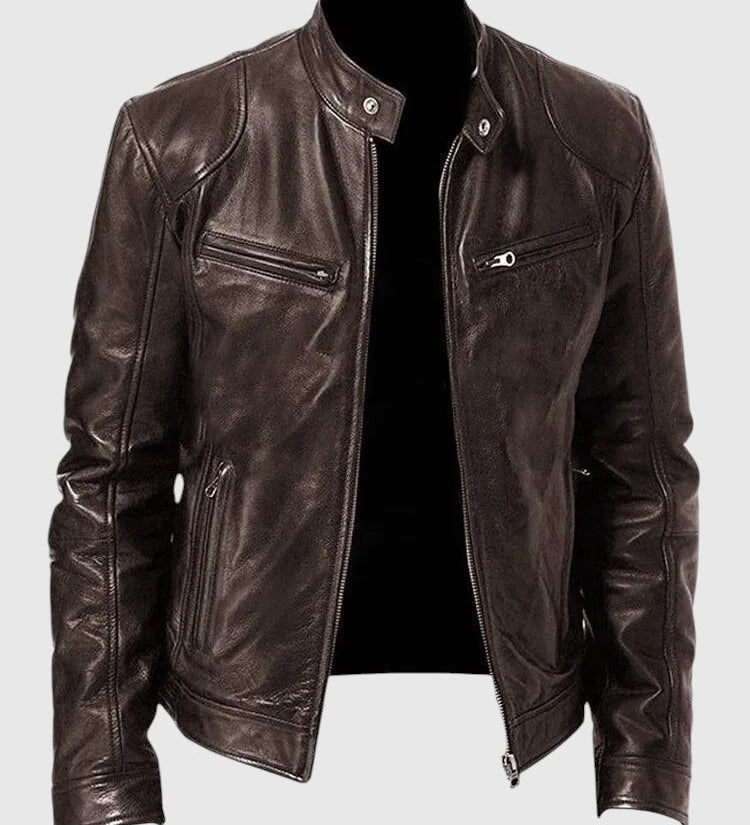 Henry - Giacca in pelle casual per uomo