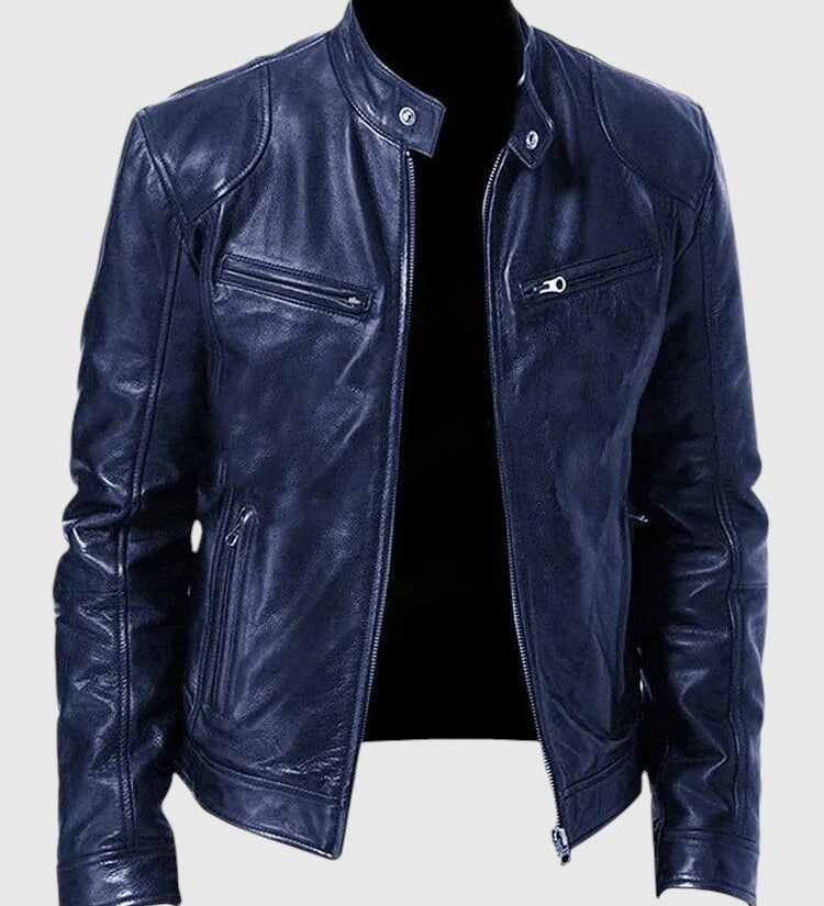 Henry - Giacca in pelle casual per uomo