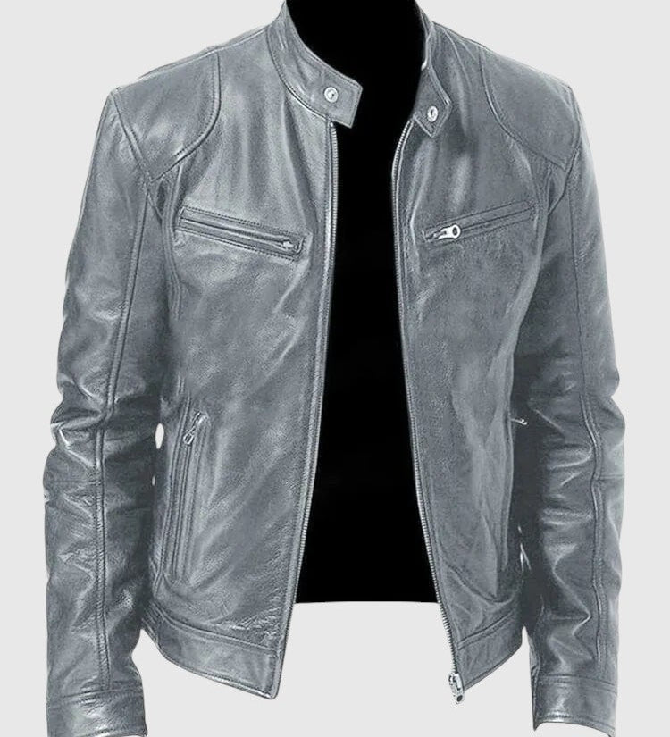 Henry - Giacca in pelle casual per uomo