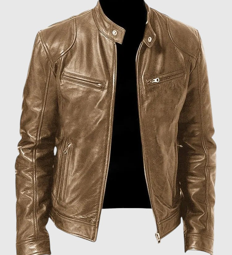 Henry - Giacca in pelle casual per uomo