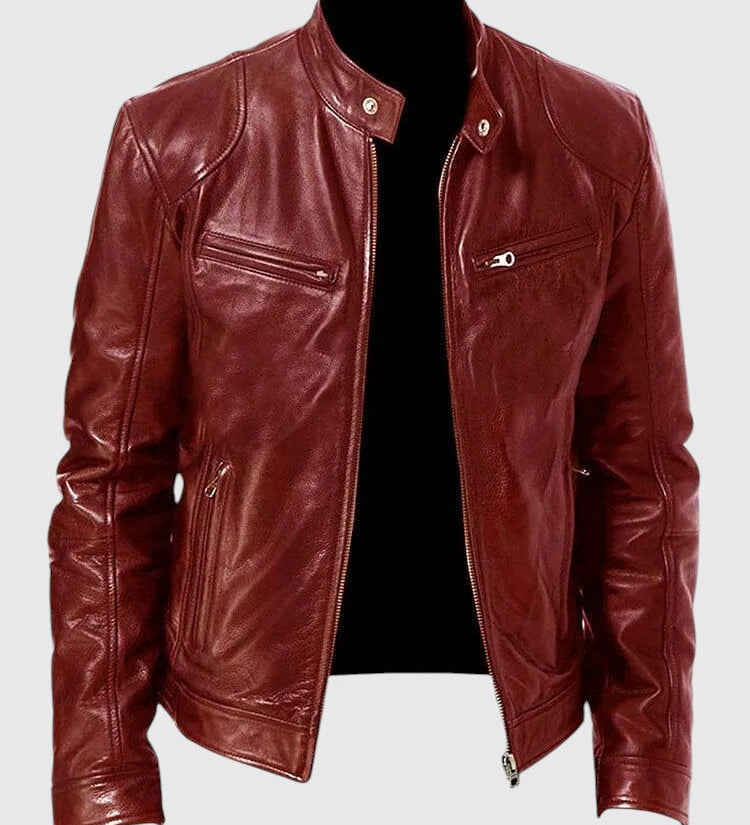 Henry - Giacca in pelle casual per uomo