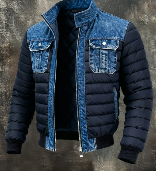 Pavel - Giacca in denim ibrida trapuntata