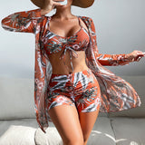 Laluna® | Set di Bikini a 3 Pezzi con Motivo Stampato
