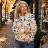 Imogene™ | Cardigan con Motivo Botanico a Foglie